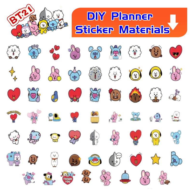 Memo Pad Sticky - Adesivo BT21 Koya RJ Tata Shooky