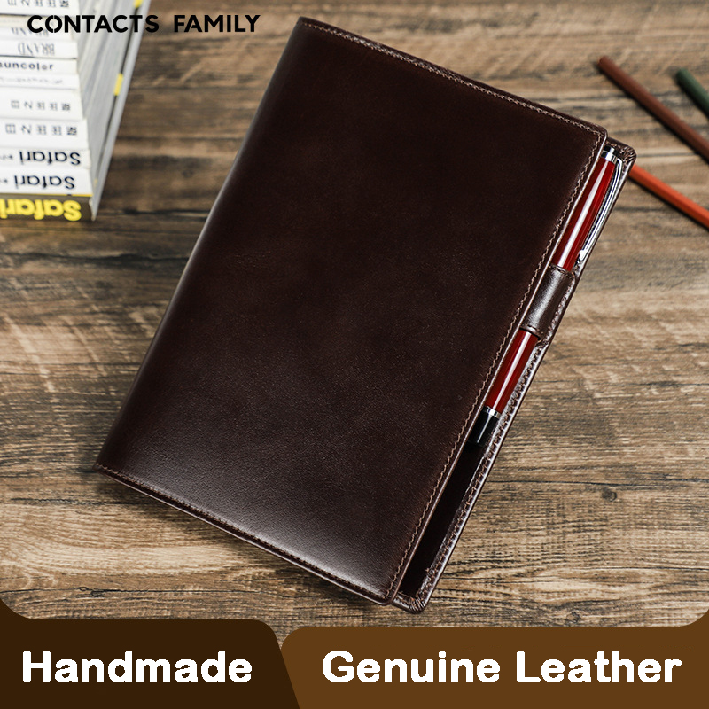 Stationery Supplies Business - Couro genuíno A5 Laptop com Pen
