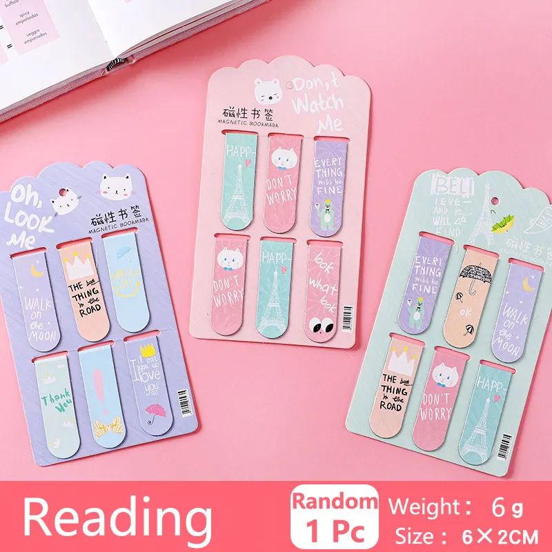 Bookmark Magnetic Clip - Marcadores de ensino leitura livro marcas