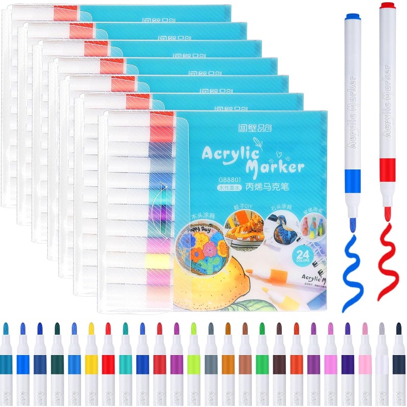 Highlighter Set Pastel - Canetas de Tinta Acrílica com Ponta