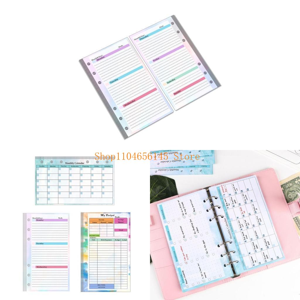 Planner Weekly Budget - Folha forrada de papel de recarga