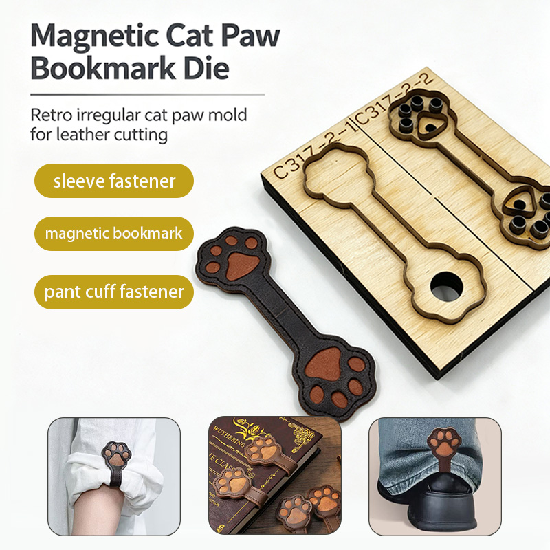 Bookmark Magnetic Clip - Molde de Corte de Couro C317