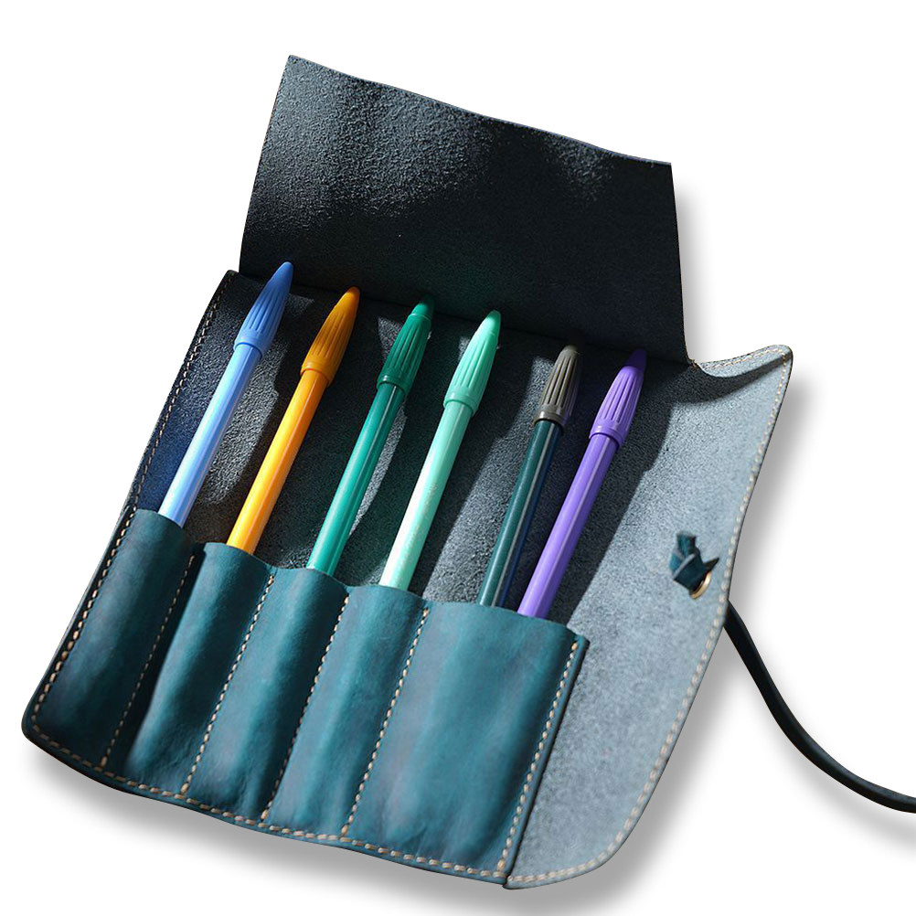 Estojo de canetas vintage azul - Pen Pouch Roll avaliação e preço