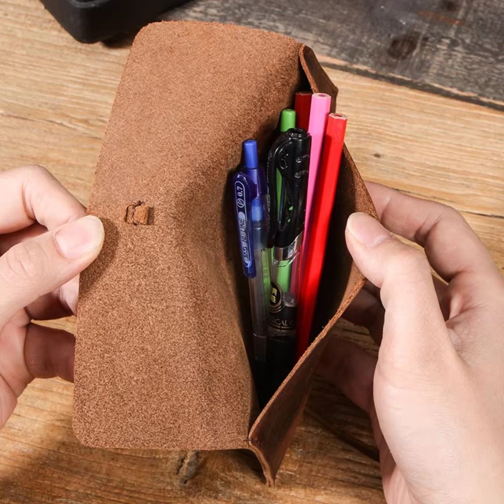 Estojo de Lápis de Couro Retrô - Pen Pouch Roll avaliação e preço