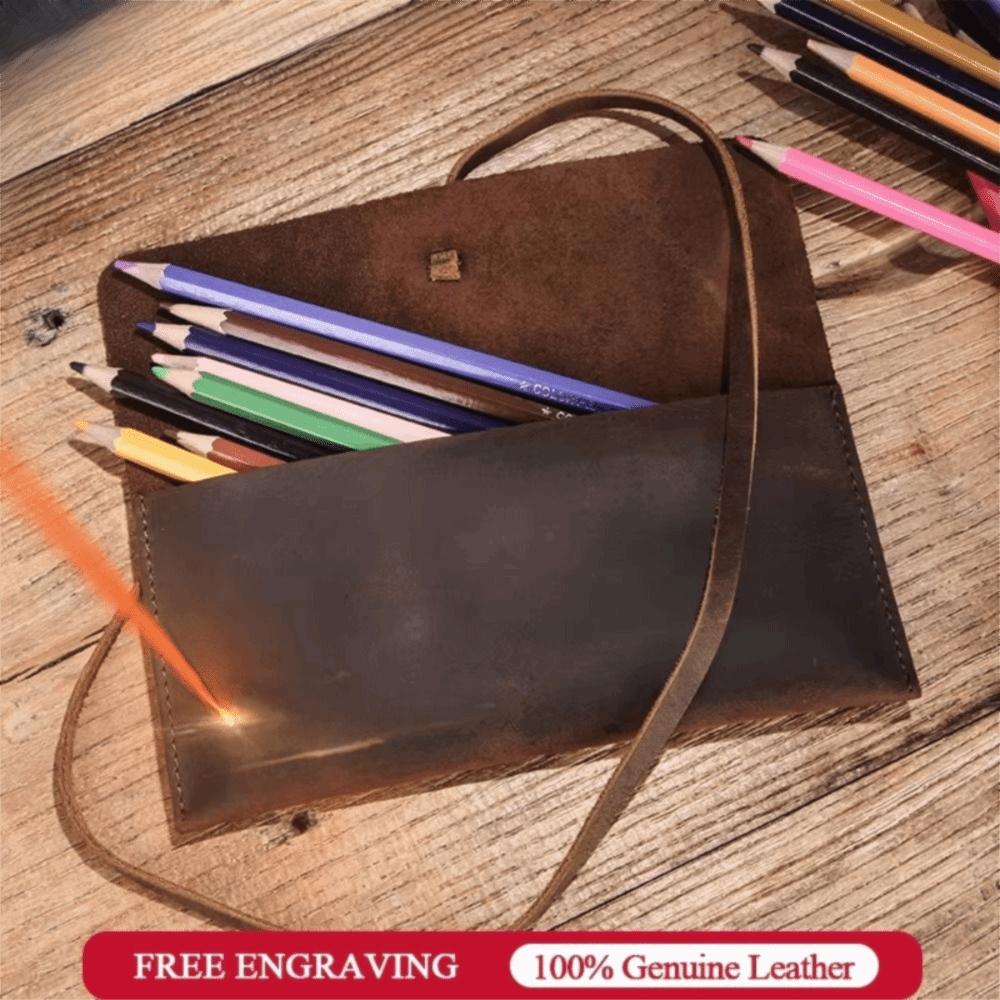 Estojo de Lápis de Couro Retrô - Pen Pouch Roll avaliação e preço